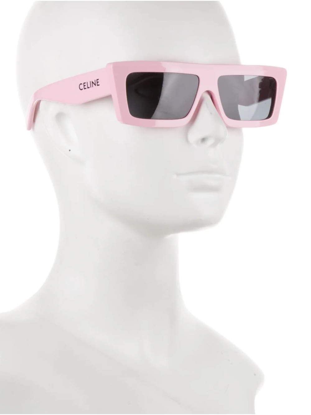 Celine Pink Rectangular Sunglasses with Dark Lenses